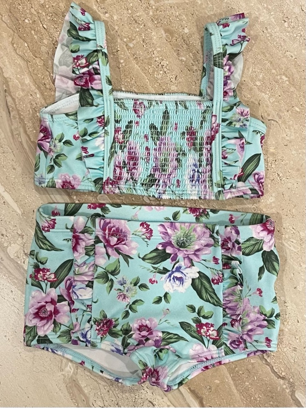 Janie and Jack floral bathing suit 12-18mo